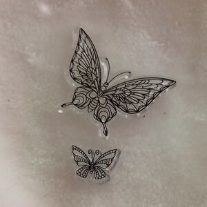Butterfly Design Clear Stamp